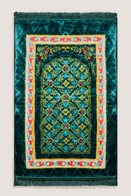 Prayer Mat Graceful Hues | Green | Cushioned