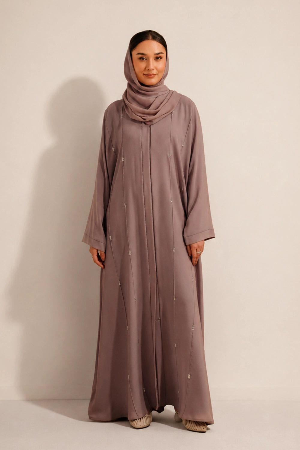 Embellished Abaya Set | Lilac
