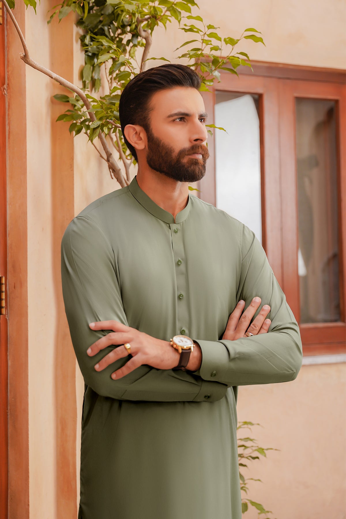 SHALWAR KAMEEZ FOR MEN | SAGE GREEN