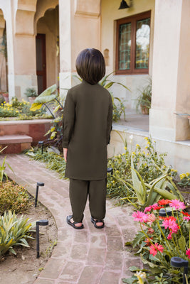 SHALWAR KAMEEZ FOR KIDS | MOSS GREEN