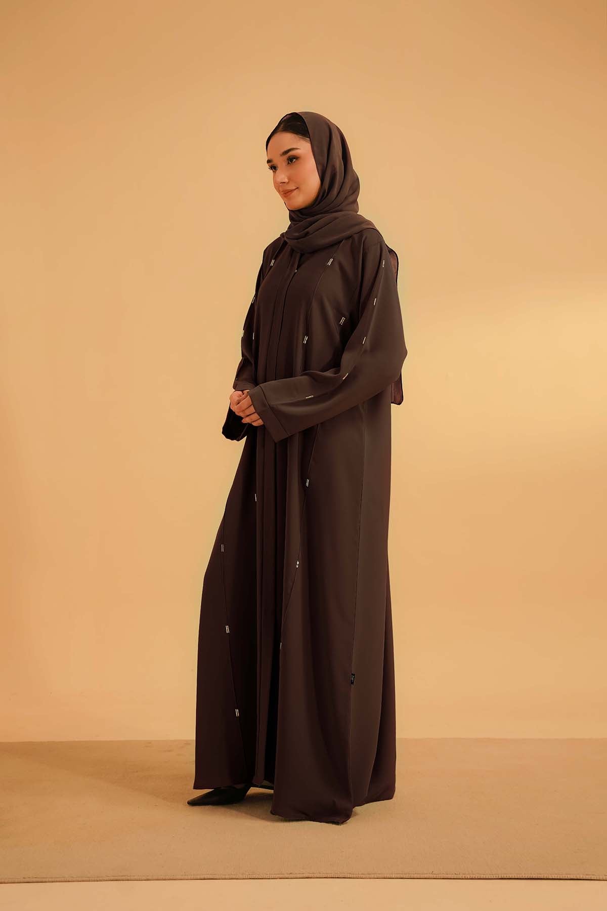 Embellished Abaya | Mocha Brown