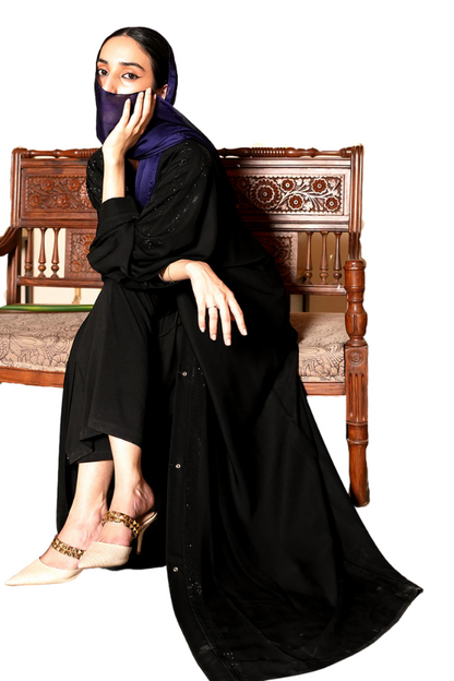 Front Open Button-up Abaya