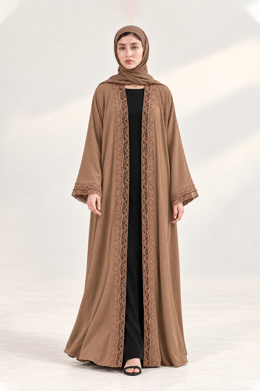 The Caramel Crochet Abaya