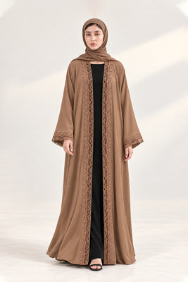 The Caramel Crochet Abaya