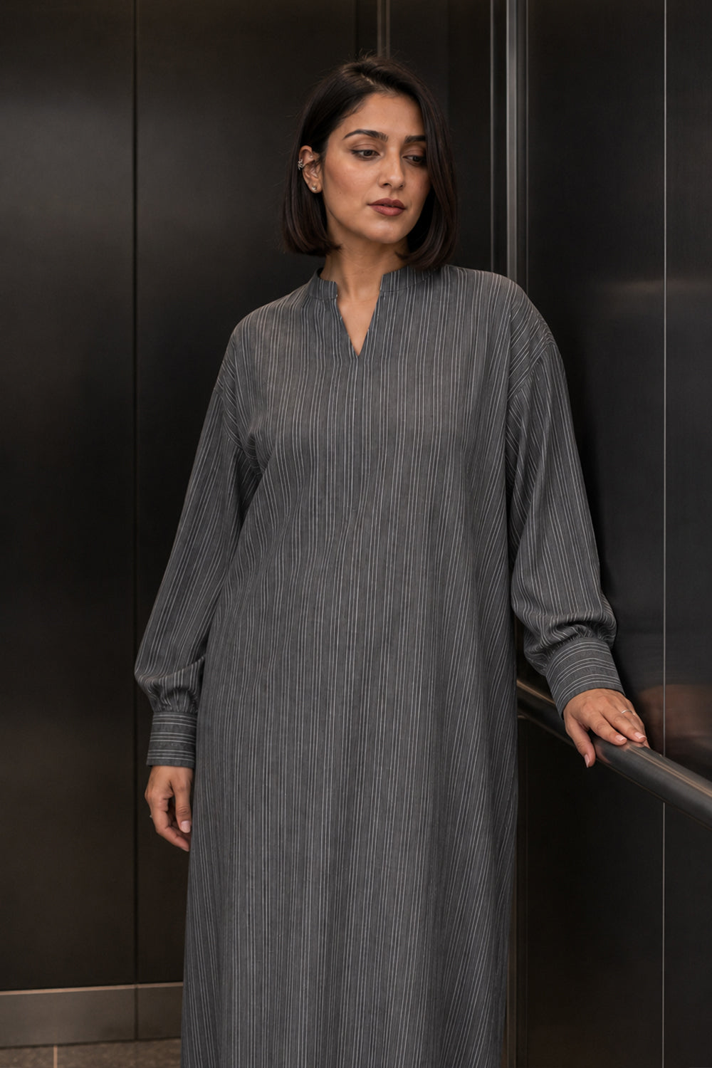 Ticking Striped Kaftan