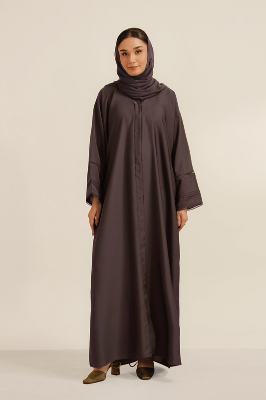 Basic Pleat Abaya Set | Lavender 1000