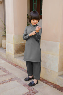 SHALWAR KAMEEZ FOR KIDS | PEBBLE GREY