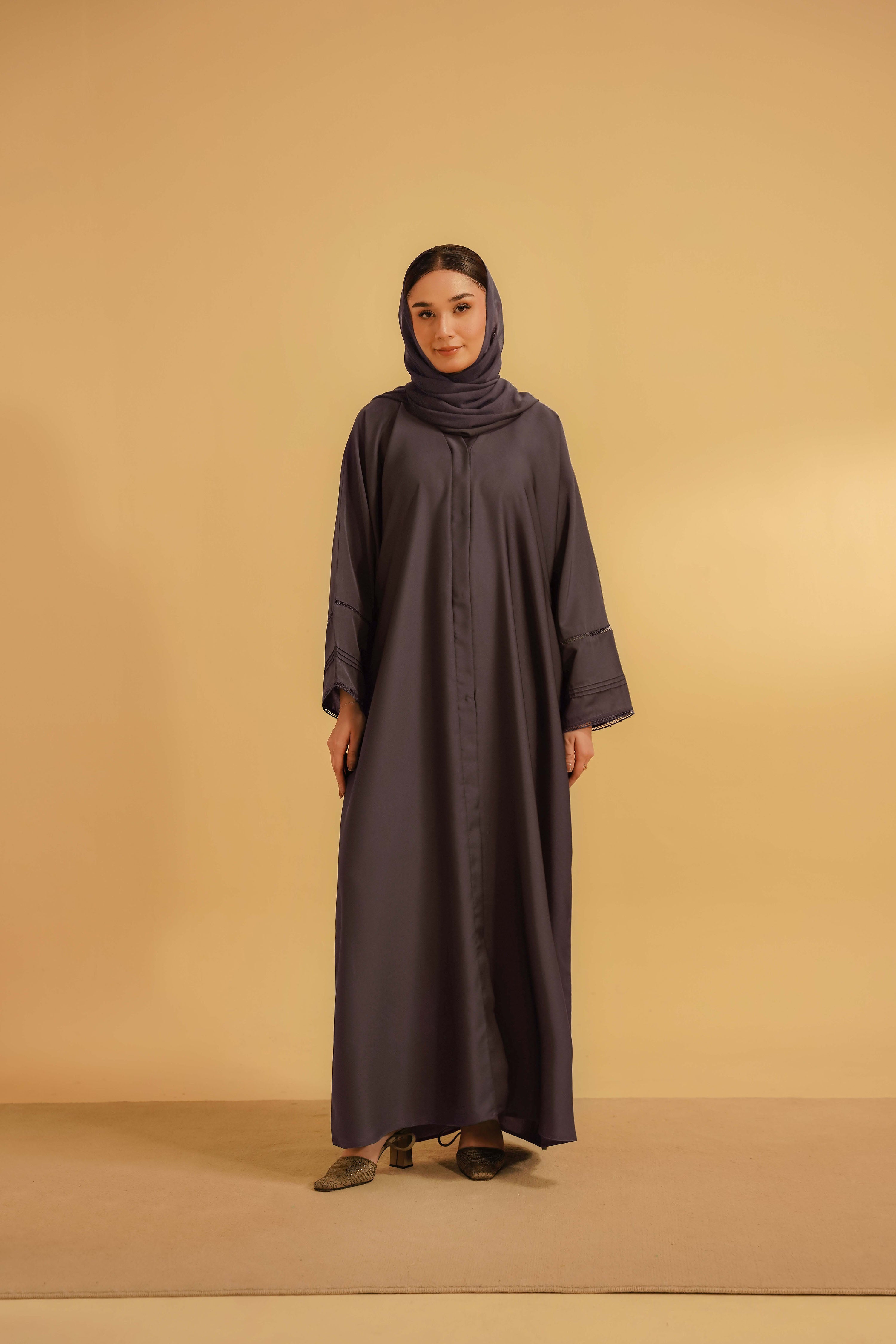 Basic Pleat Abaya | Lavender