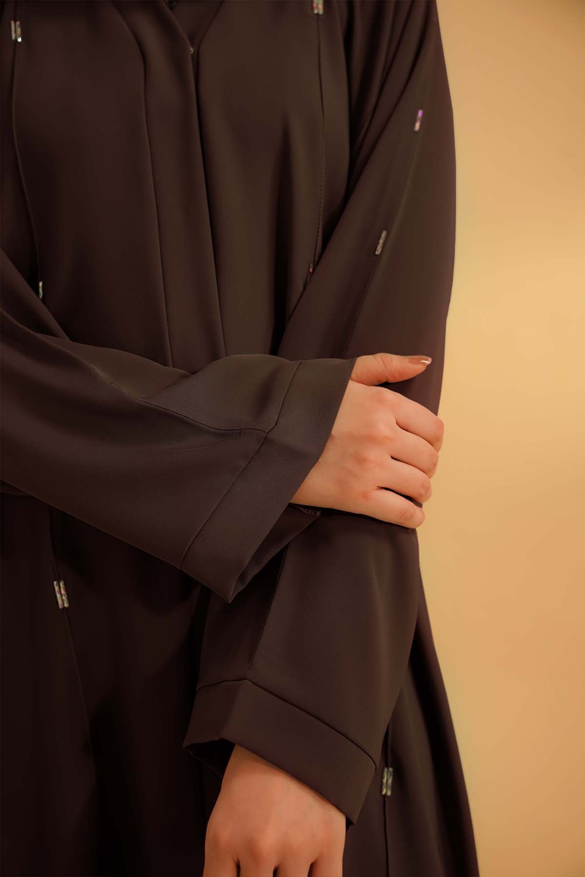 Embellished Abaya | Mocha Brown