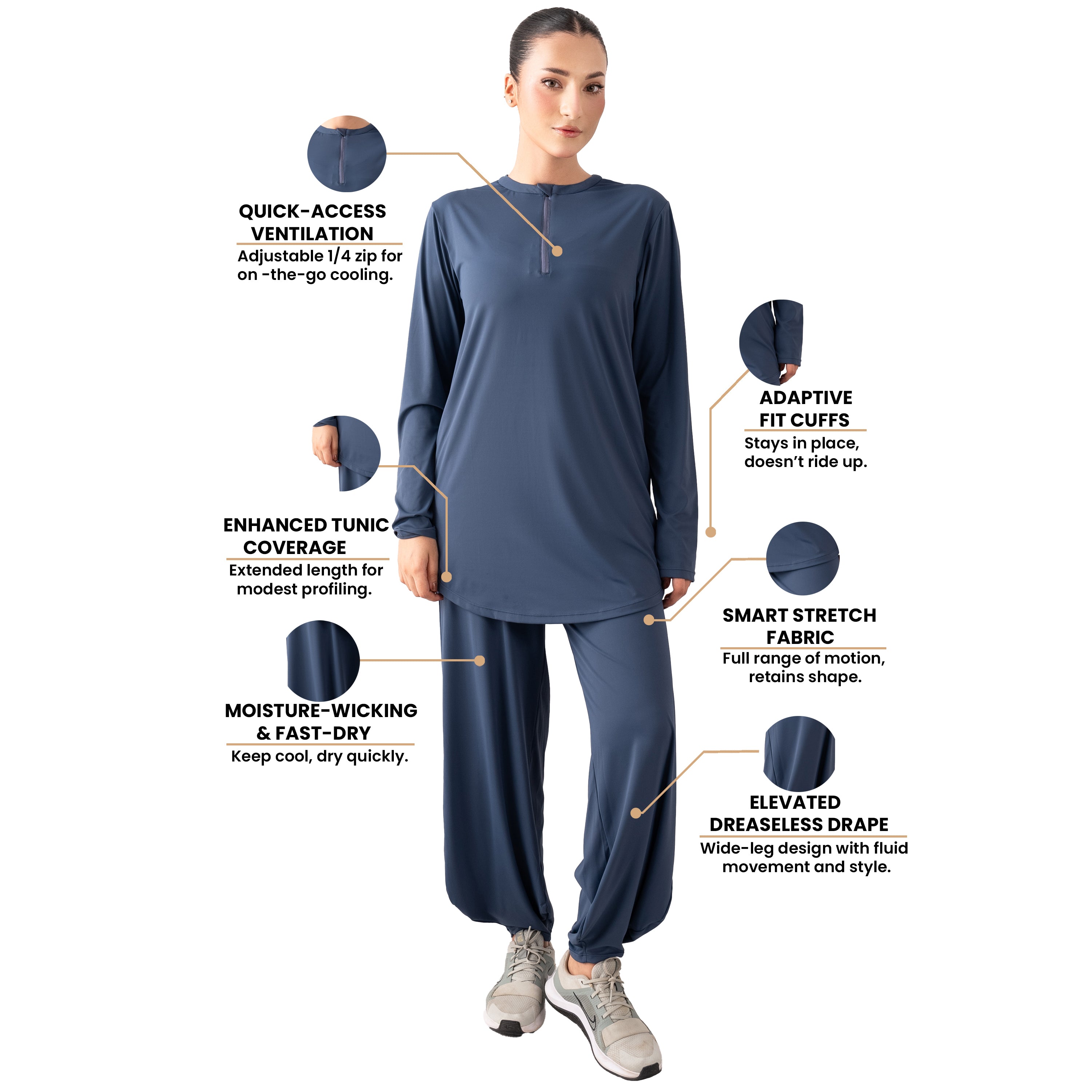 The Modest Glide Set - Slate Tide