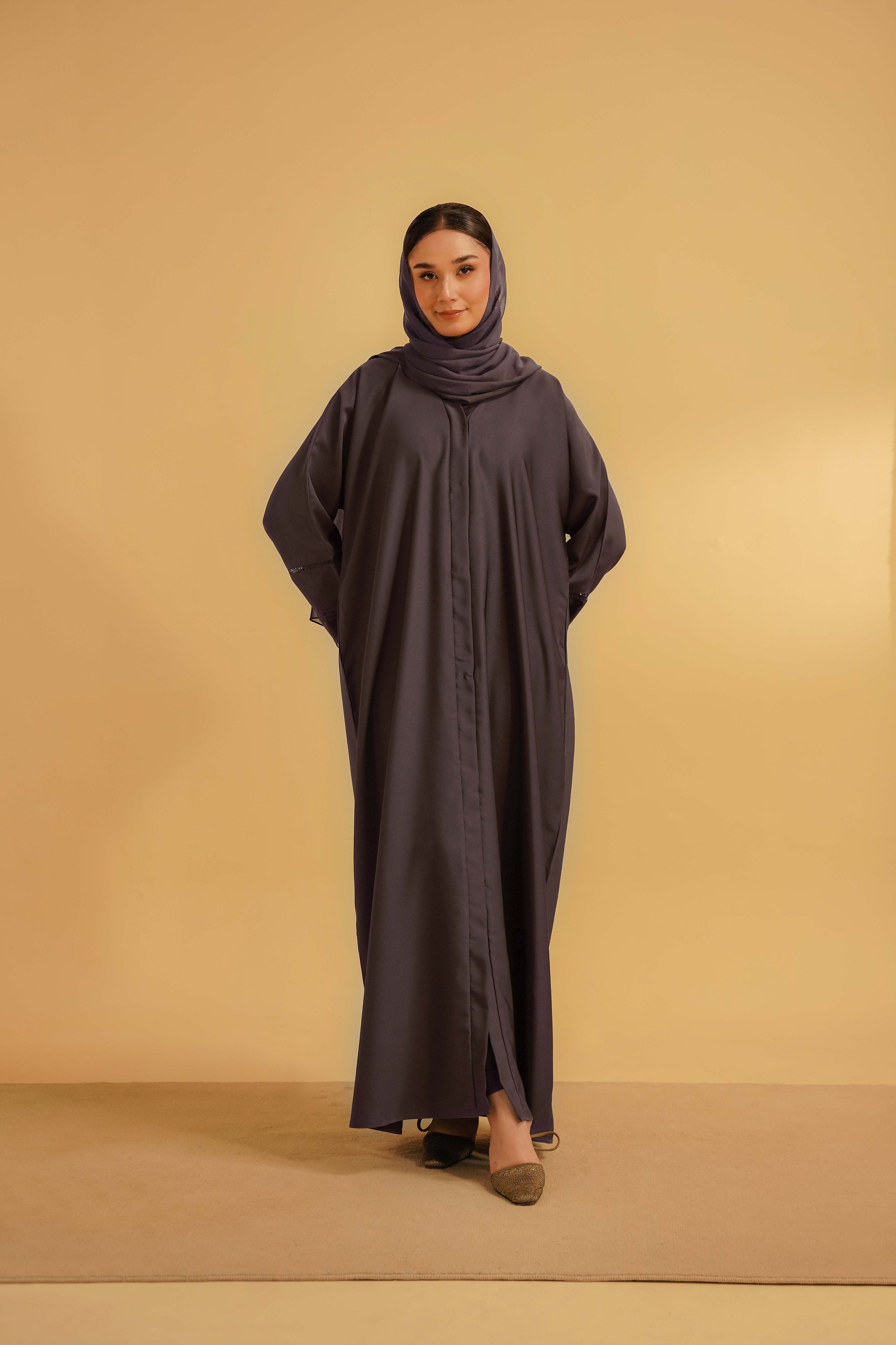 Basic Pleat Abaya | Lavender