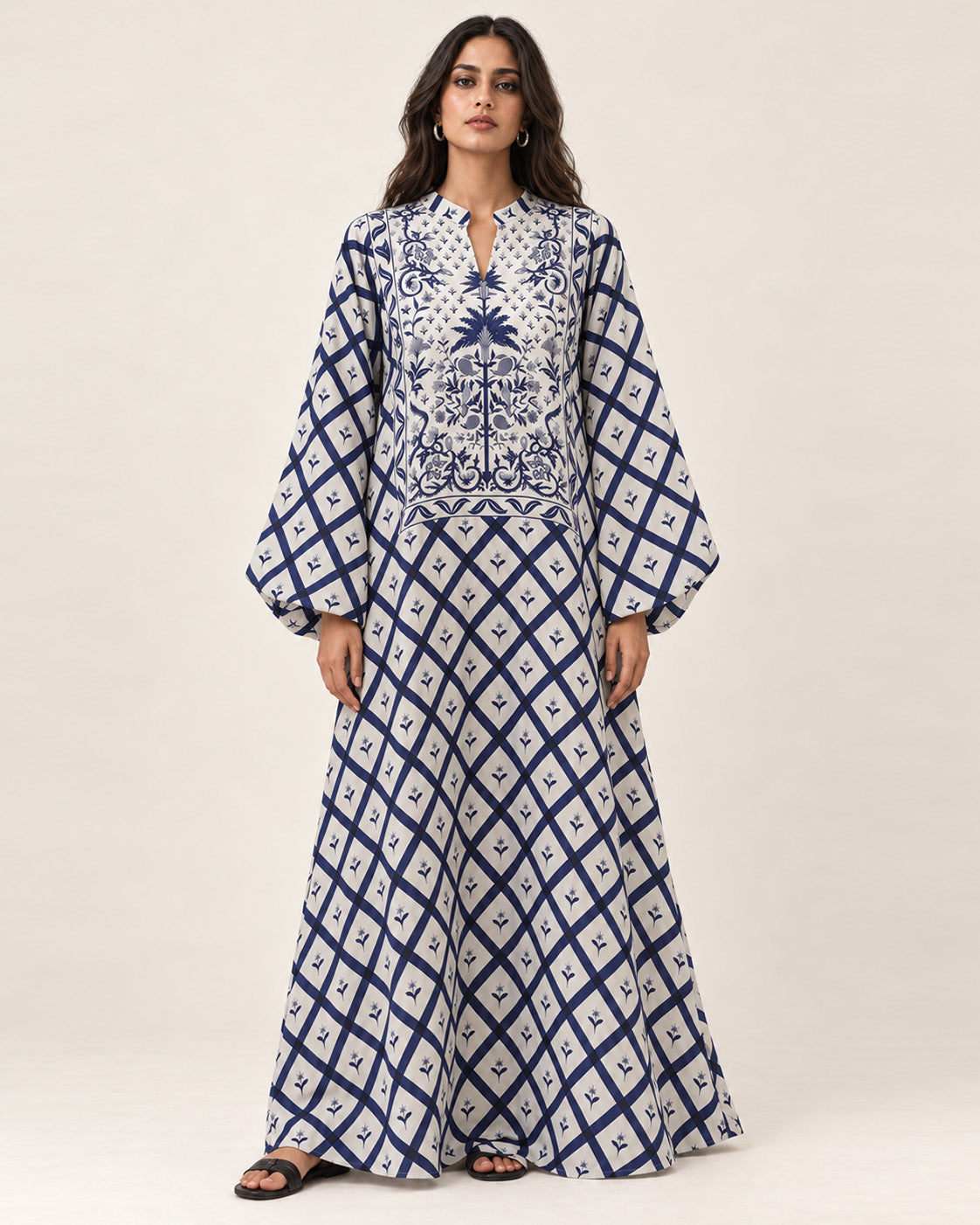 Indigo Geometric Dress