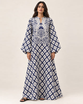 Indigo Geometric Dress