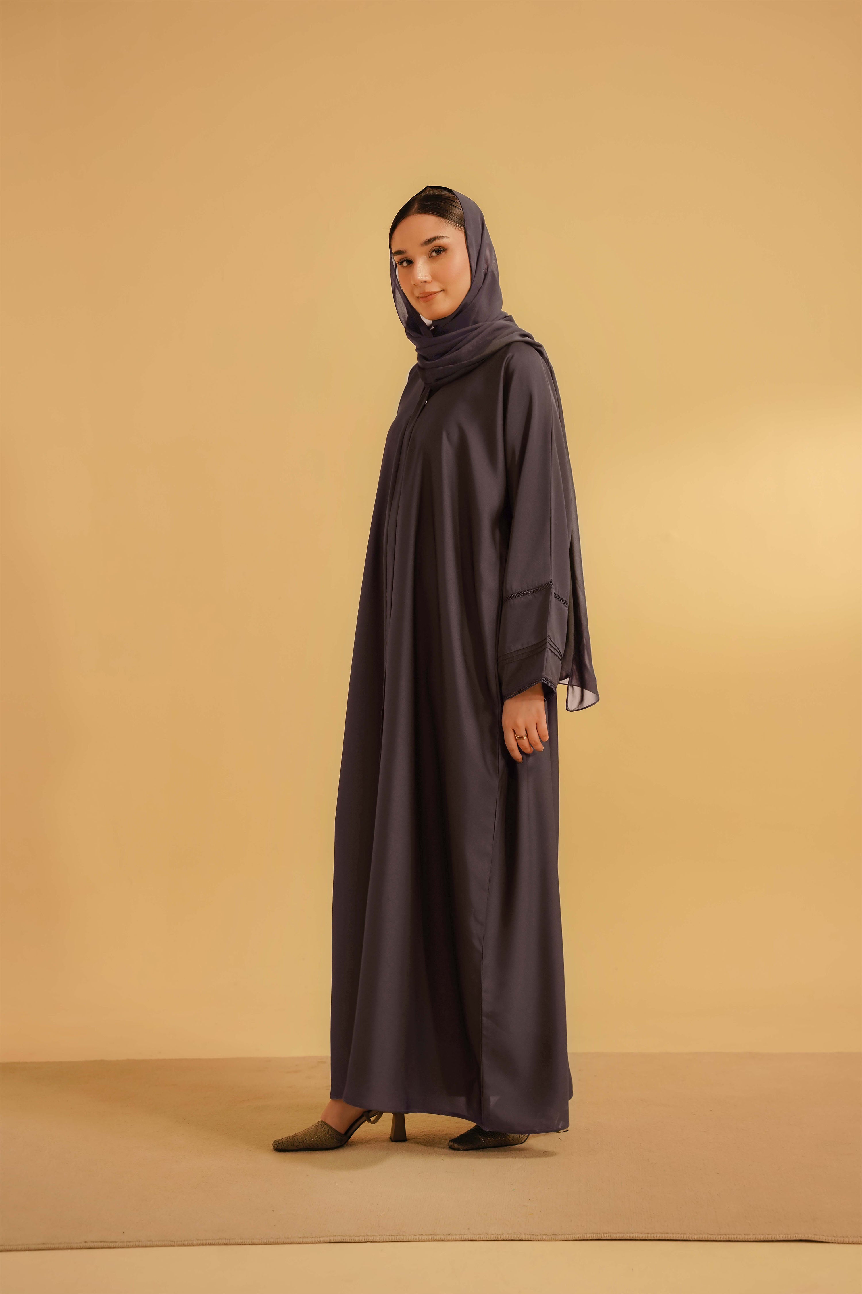 Basic Pleat Abaya | Lavender