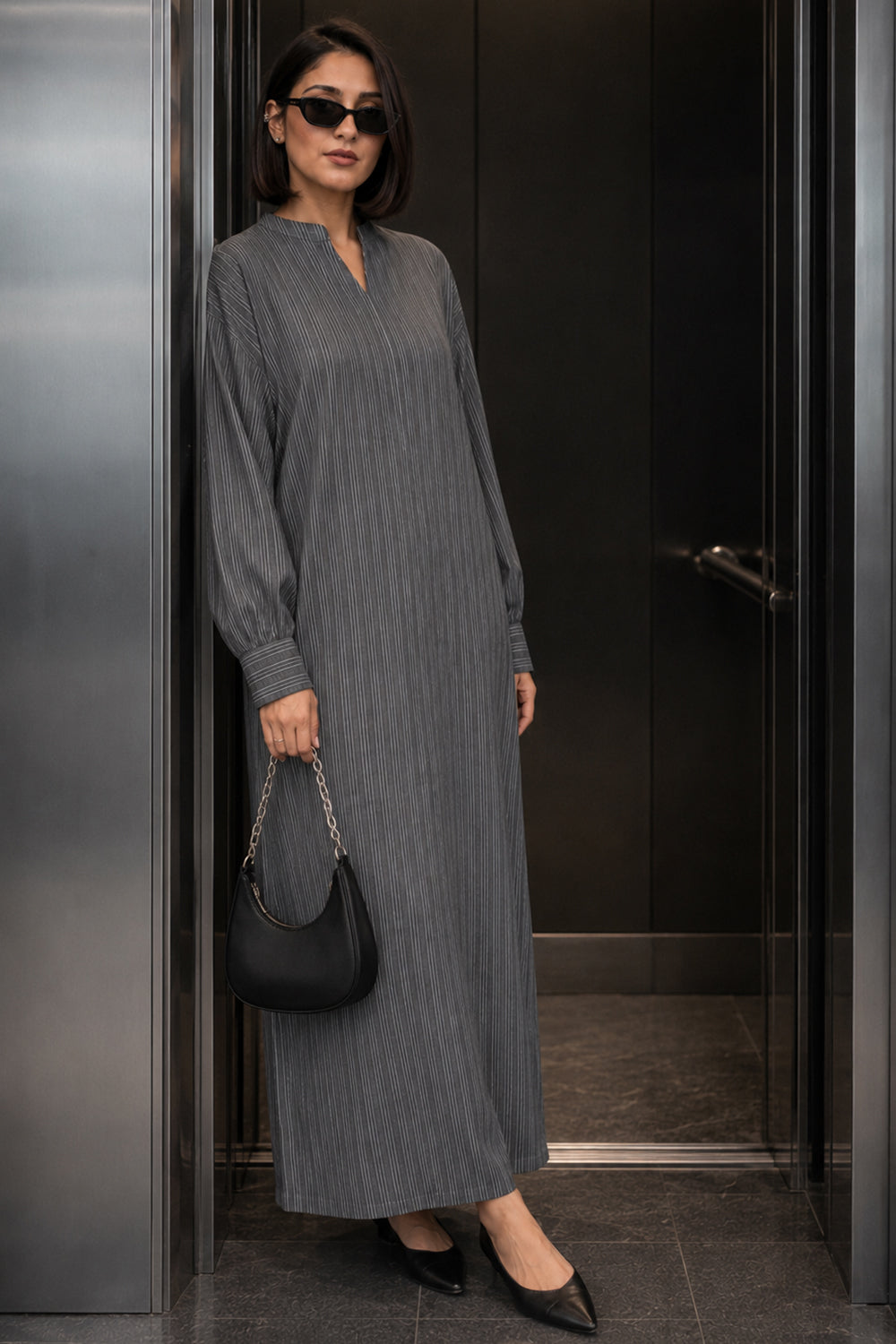Ticking Striped Kaftan