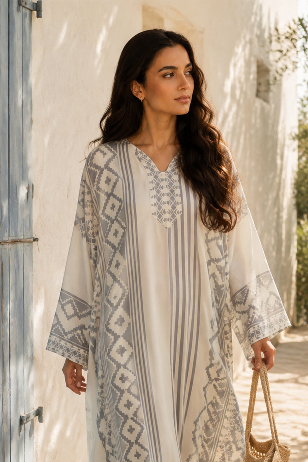 Mono Trellis Kaftan