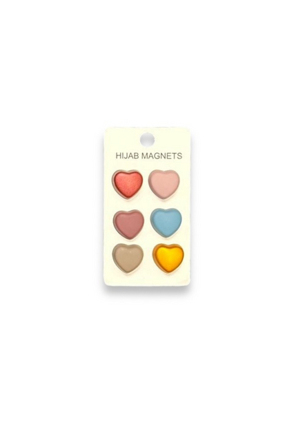 Matte Hijab Magnets - Heart Shaped