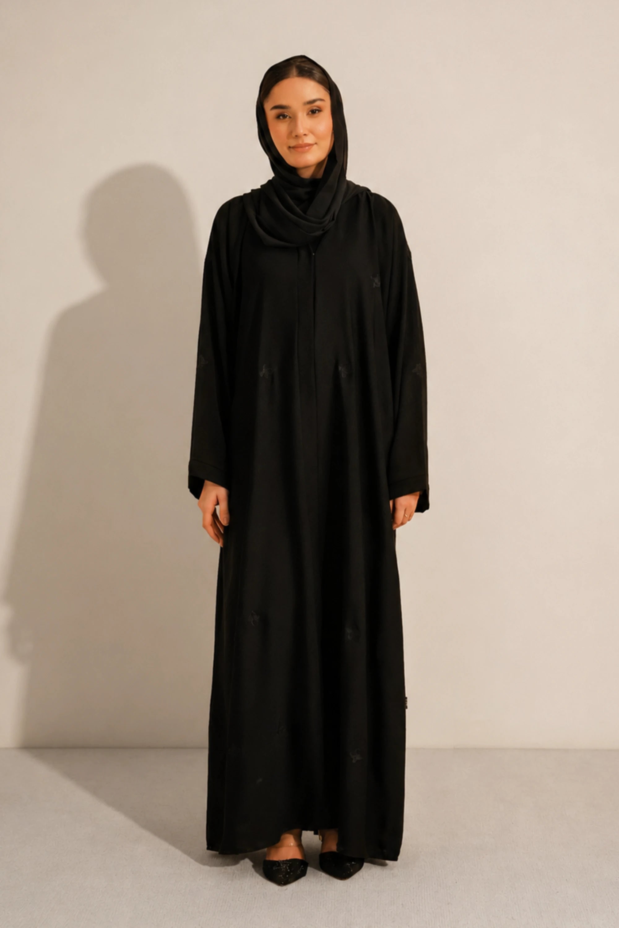 Embroidered Abaya Set | Black