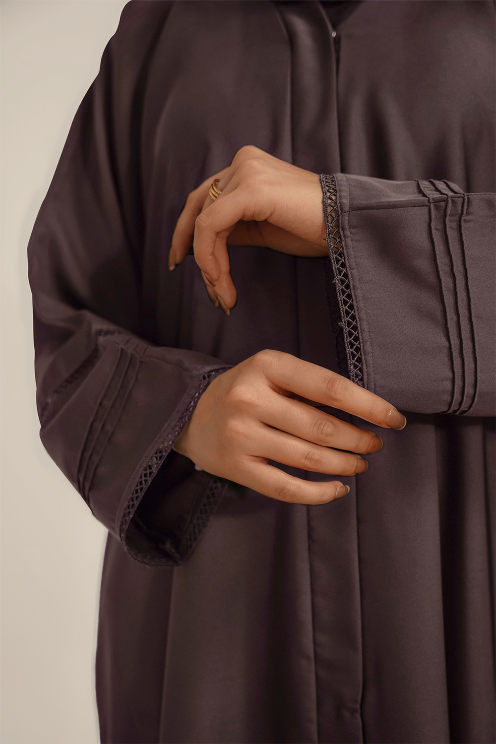 Basic Pleat Abaya Set | Lavender