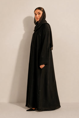 Embroidered Abaya Set | Black