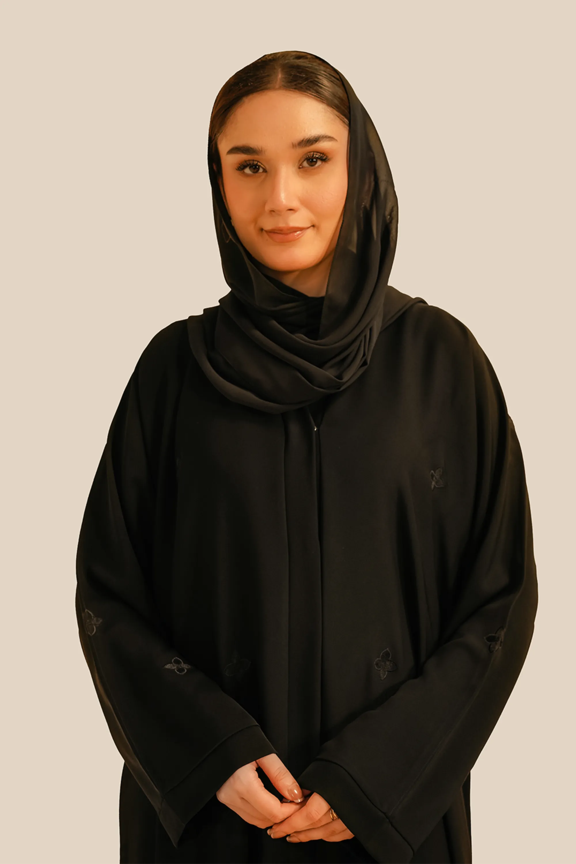 Embroidered Abaya Set | Black