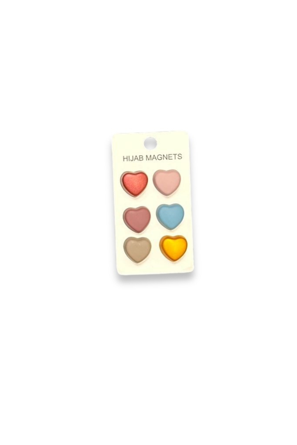 Matte Hijab Magnets - Heart Shaped