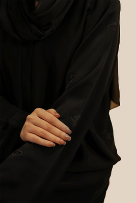 Embroidered Abaya Set | Black