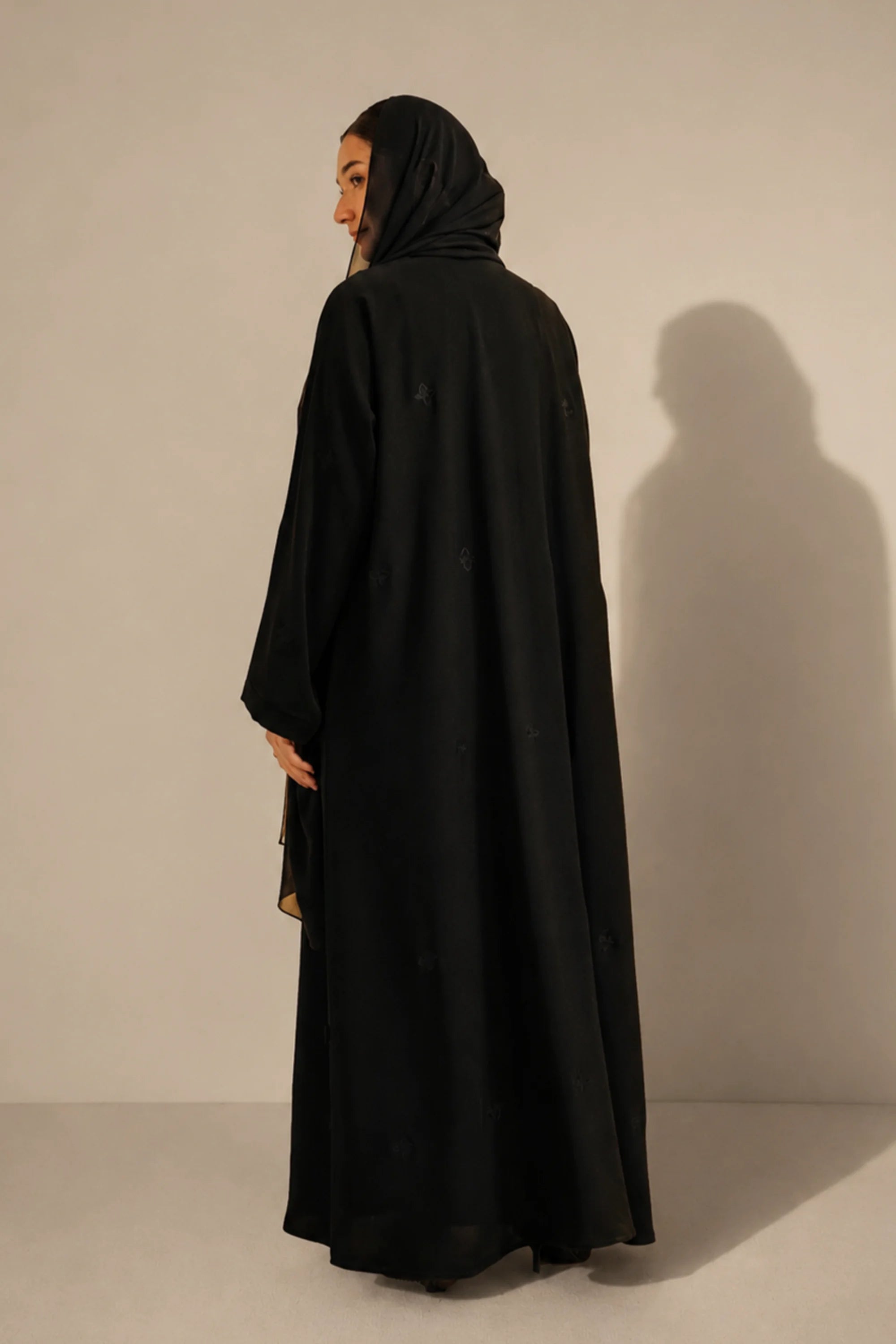Embroidered Abaya Set | Black