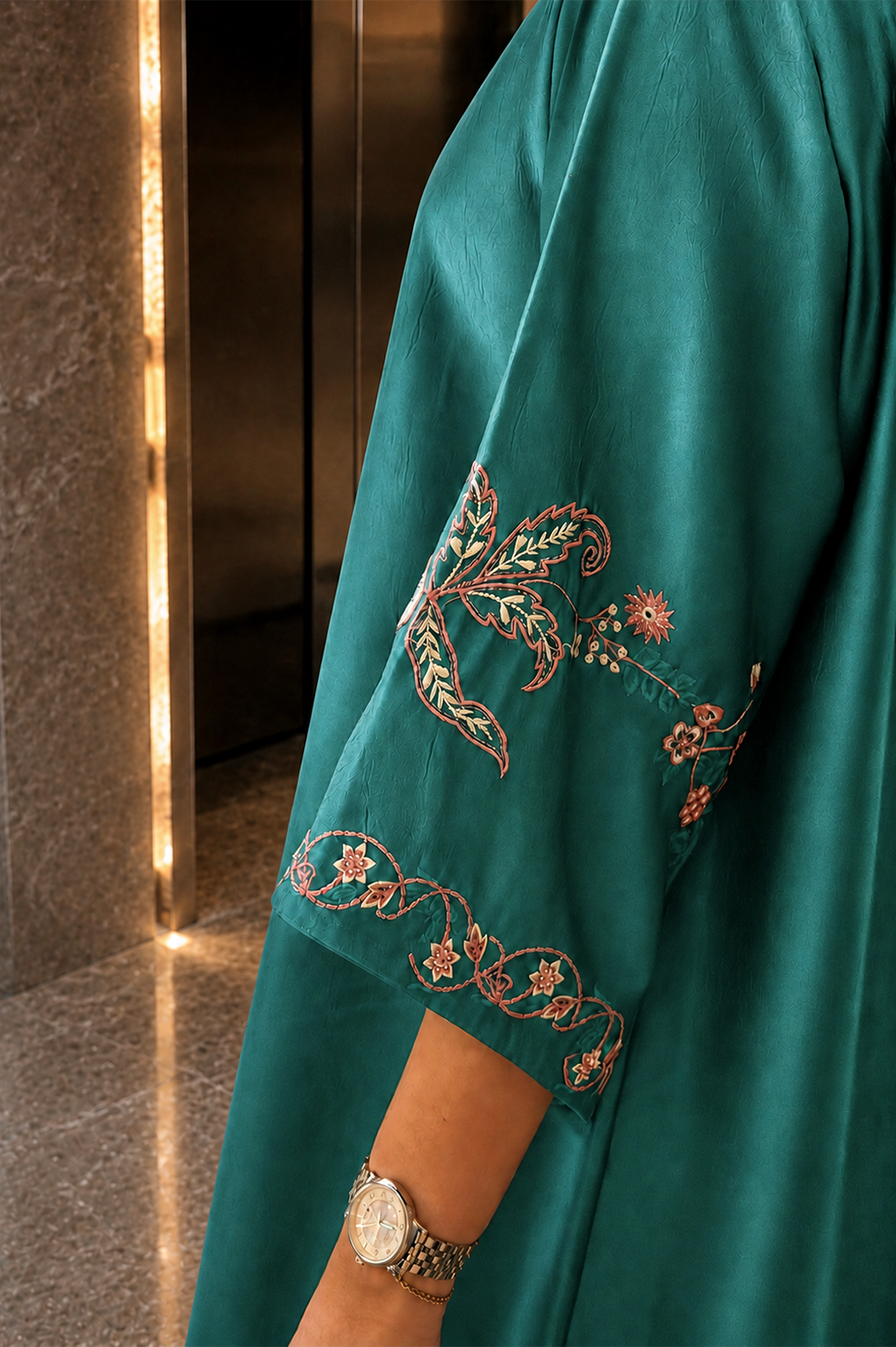 Emerald Bloom Kaftan