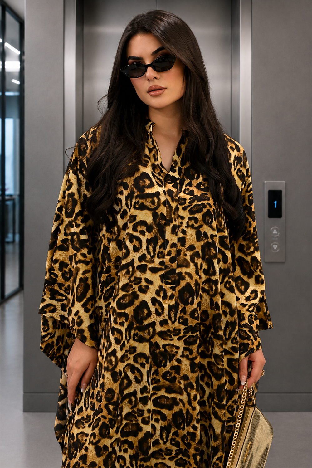 Amber Leopard Kaftan