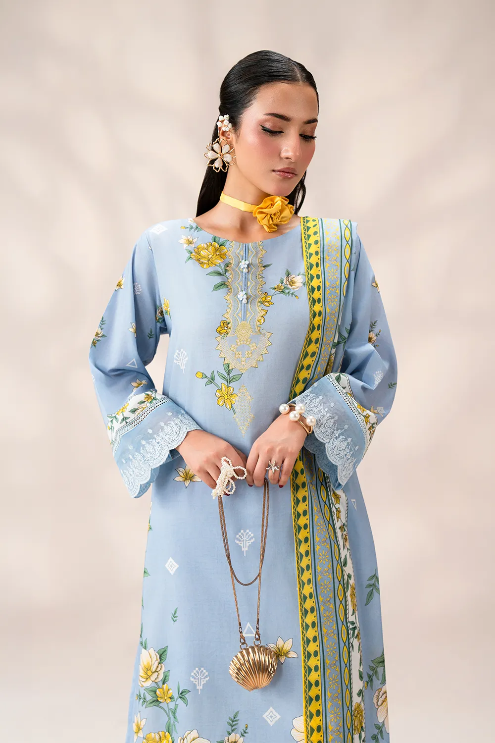 Amelie — Powder Blue Floral 3-Piece Set