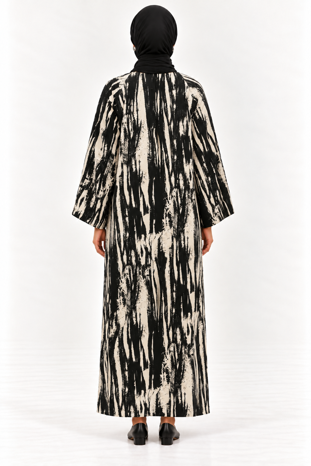 Monochrome Brush Dress