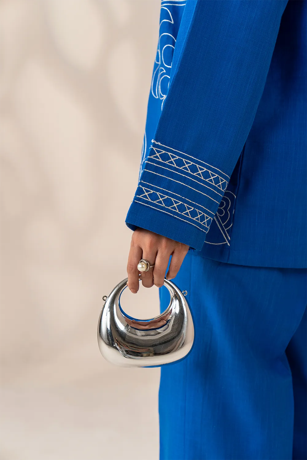 Bellina — Cobalt Embroidered Co-ord Set