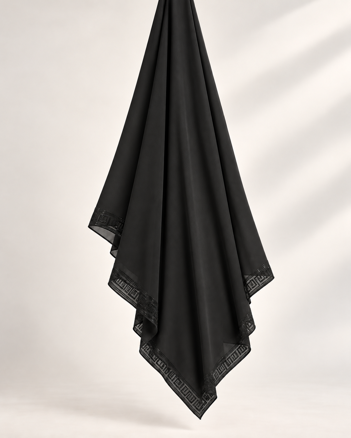 BLACK EMBELLISHED SHAWL