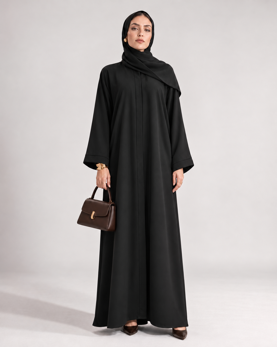 The Black Column Abaya
