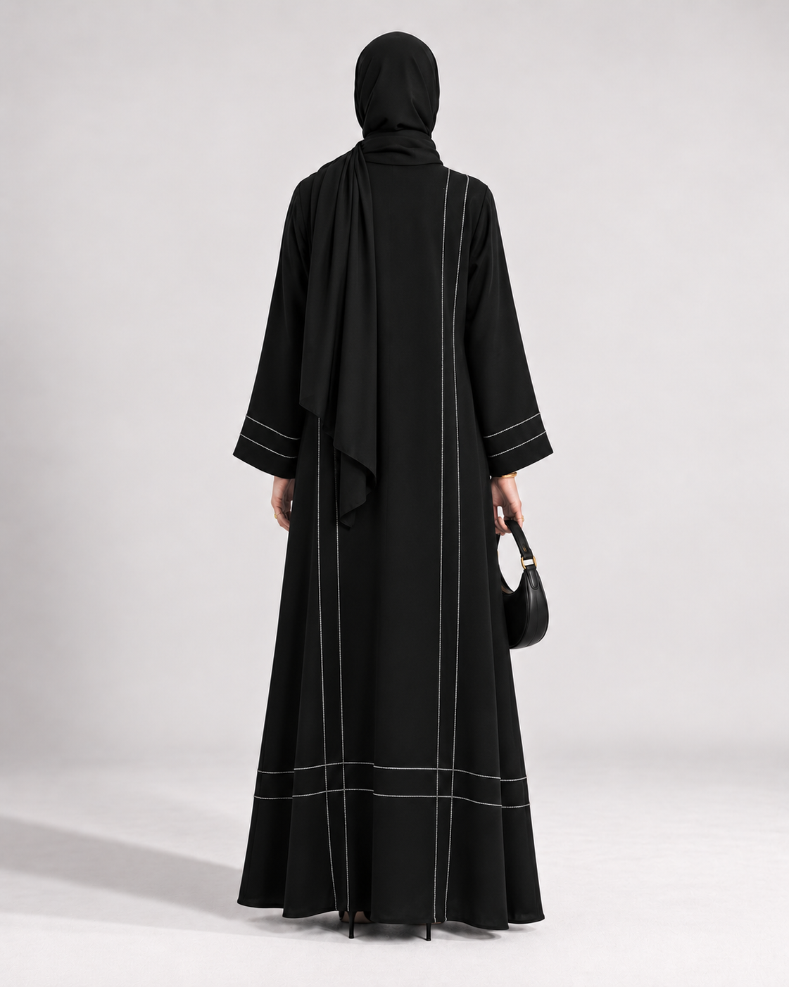 The Contrast Stitch Abaya