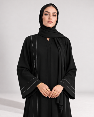 The Contrast Stitch Abaya