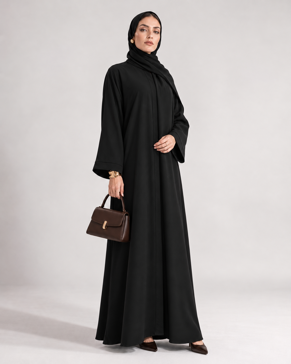 The Black Column Abaya