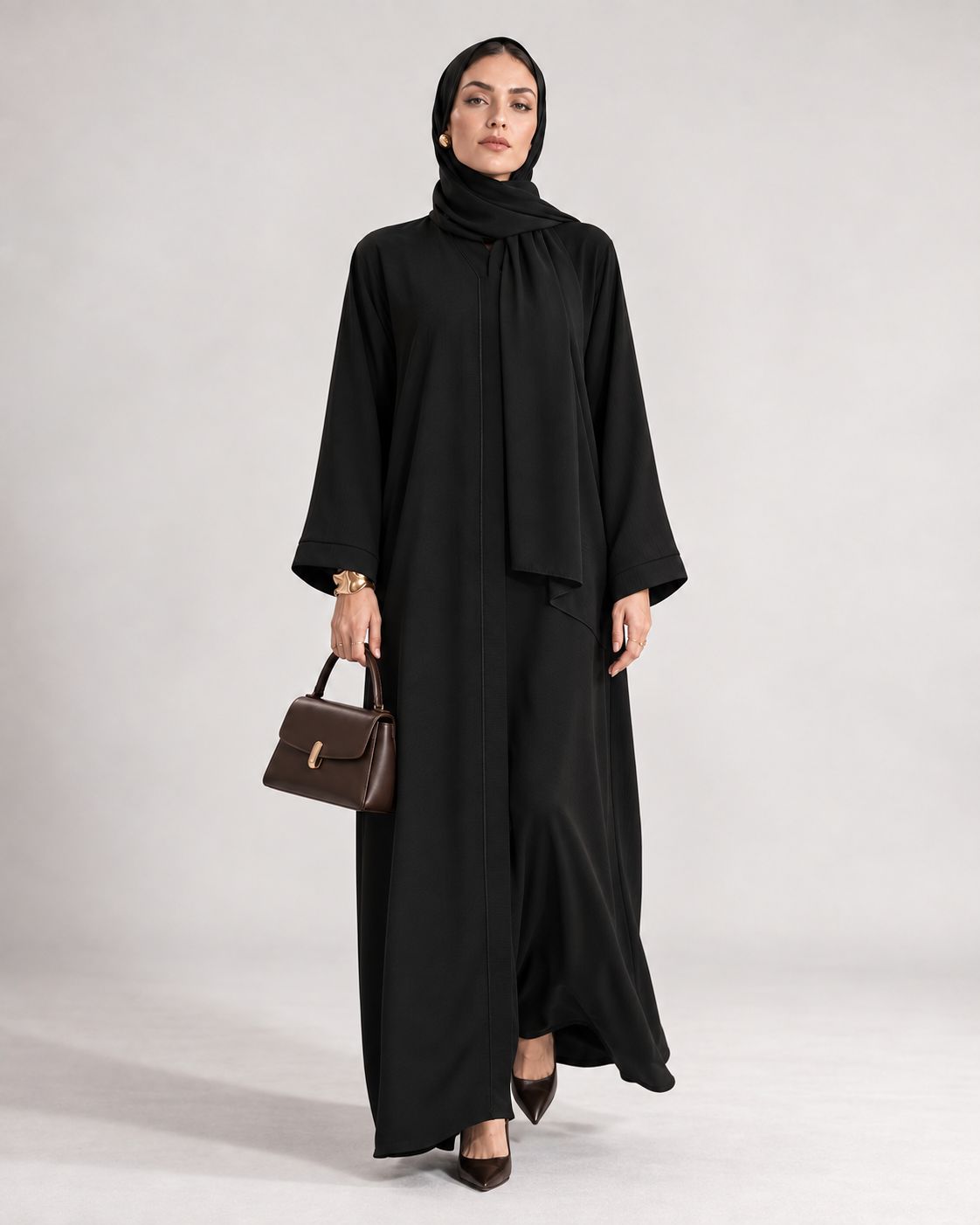 The Black Column Abaya