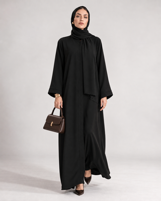 The Black Column Abaya