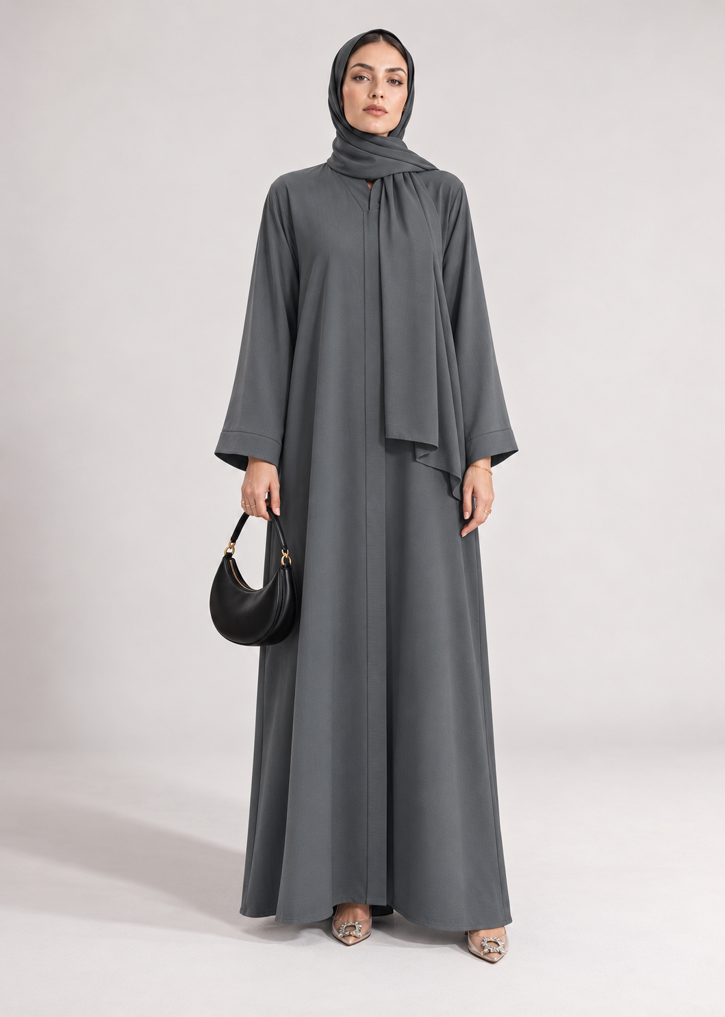 The Grey Column Abaya