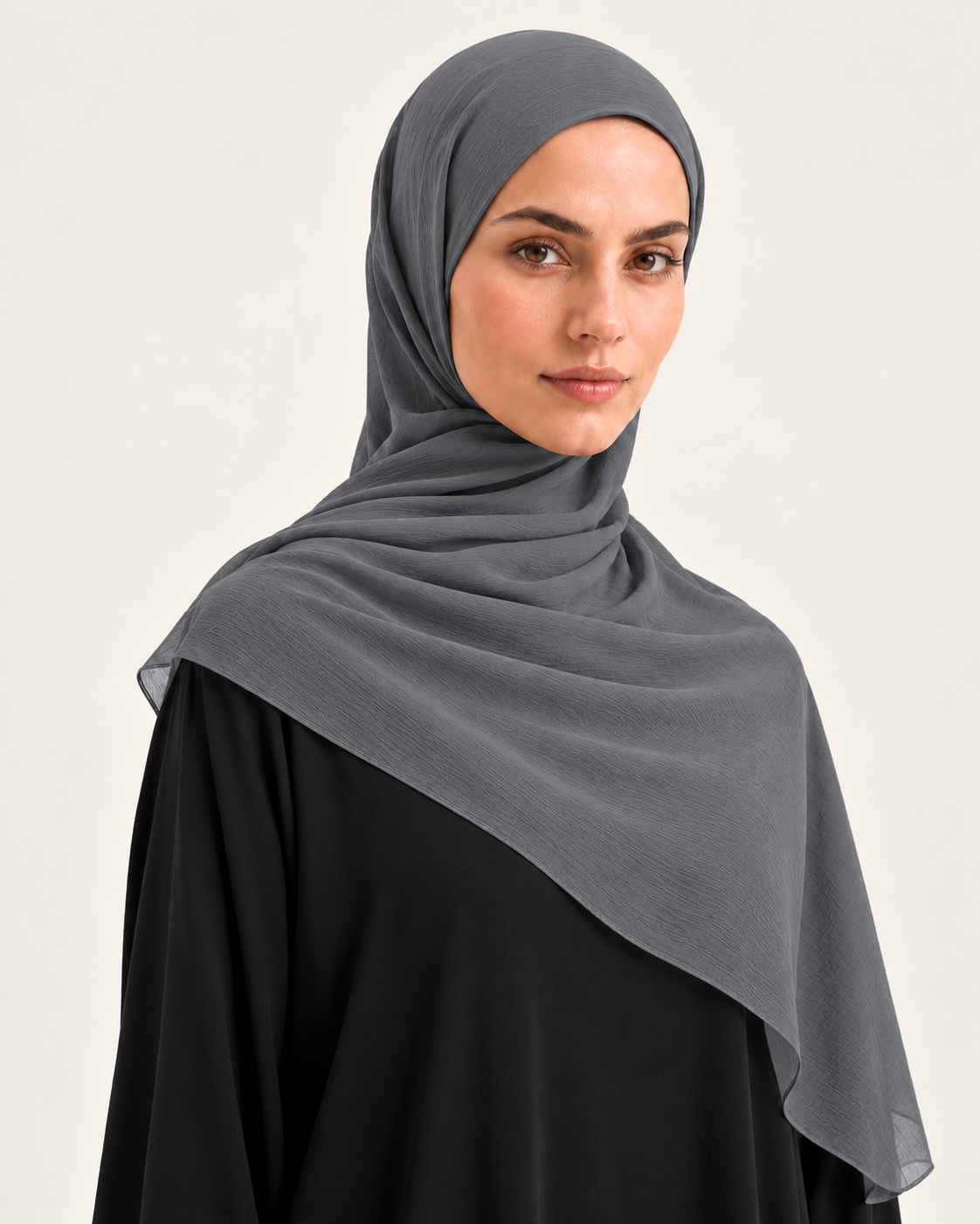 GREY CRINKLE SCARF