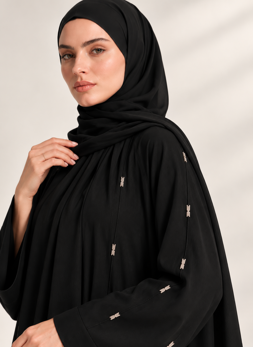 The Vertical Noir Abaya