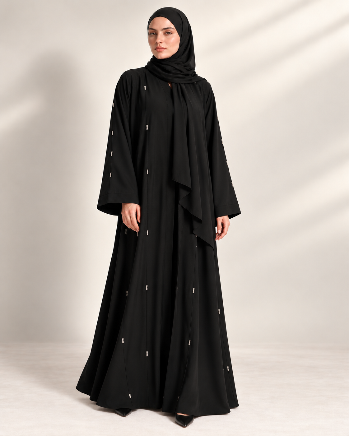 The Vertical Noir Abaya