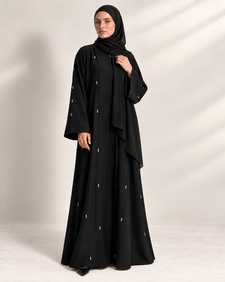 The Vertical Noir Abaya