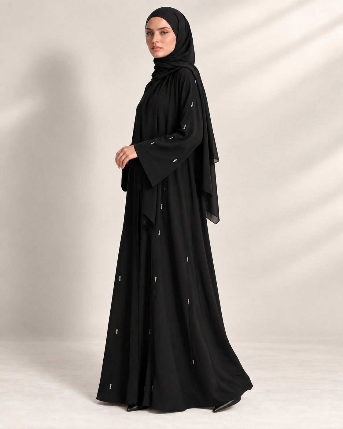 The Vertical Noir Abaya