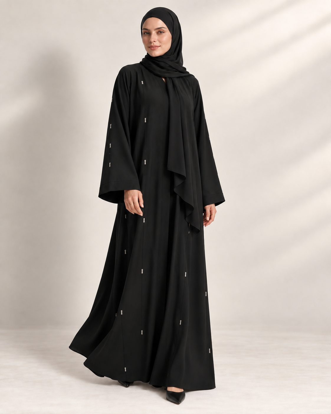 The Vertical Noir Abaya