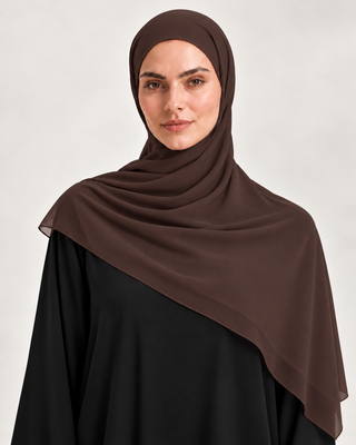 COCOA CHIFFON SCARF