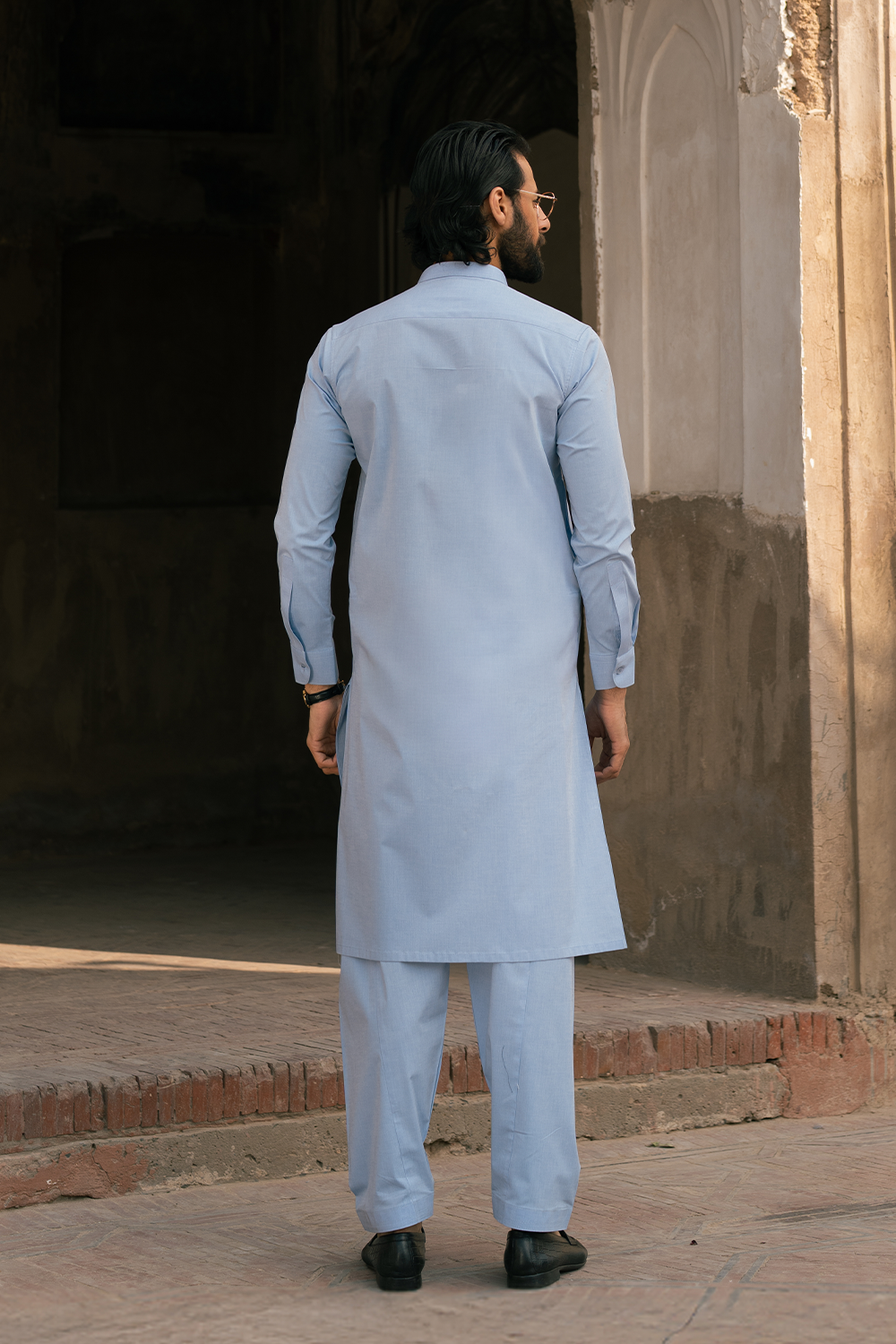 Light-Blue Cotton | Shalwar Kameez