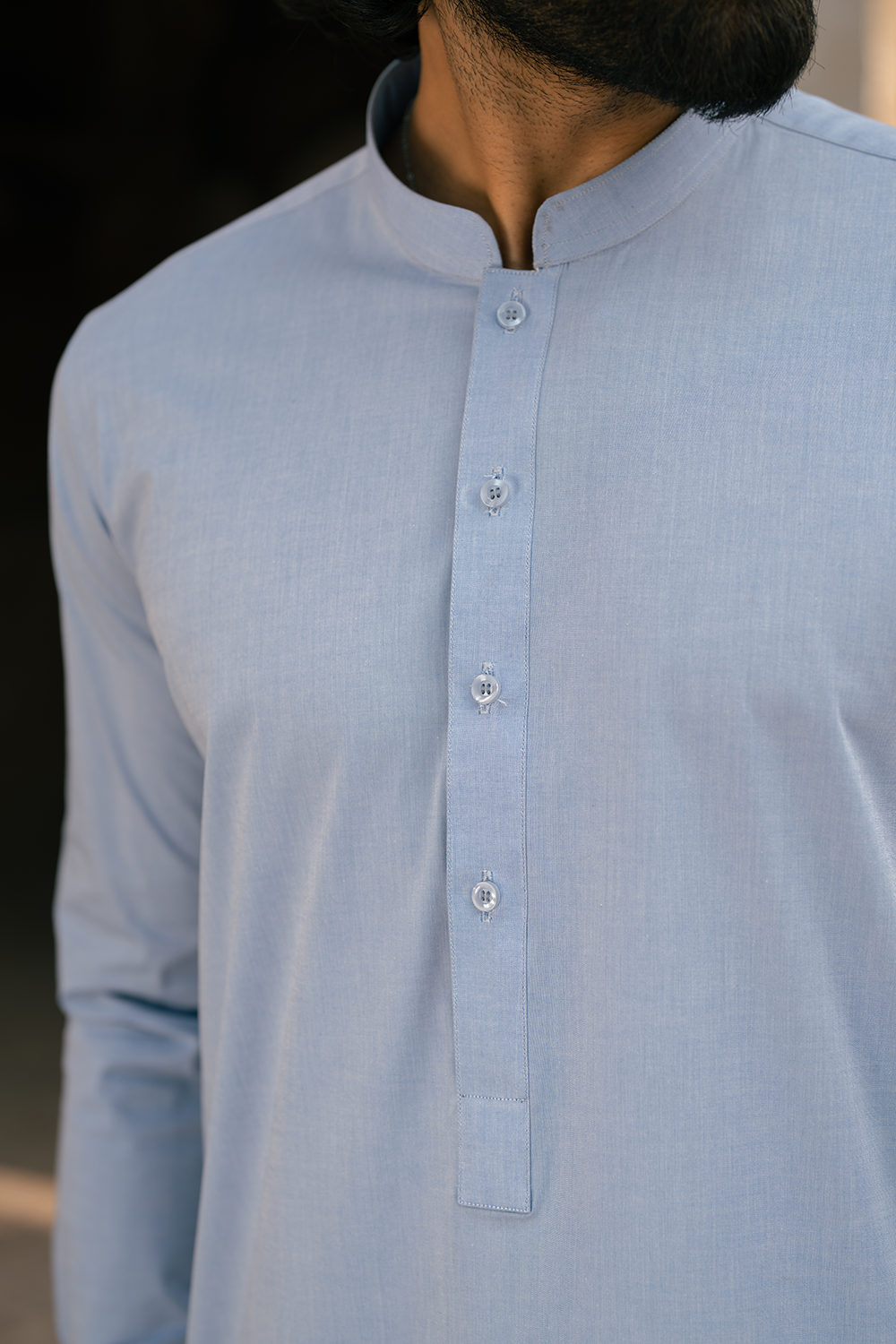 Light-Blue Cotton | Shalwar Kameez